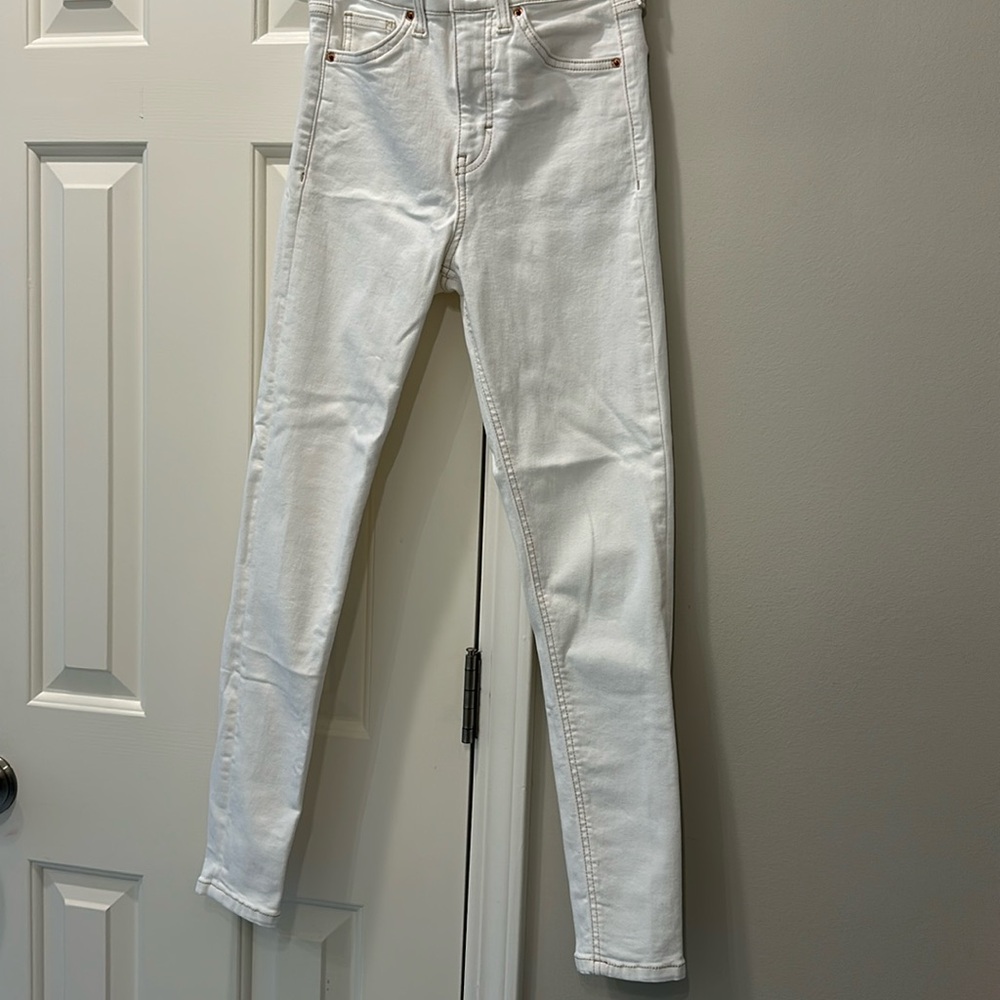 Women’s Topshop slim white jeans